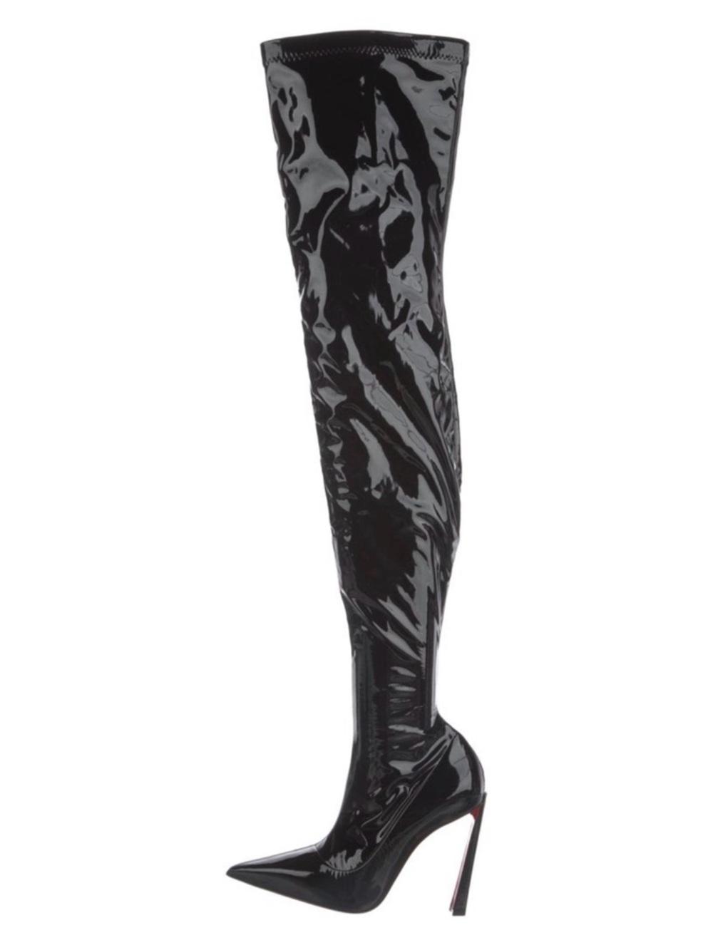 Christian Louboutin black Condora Botta Patent leather Over-the-Knee  Boots